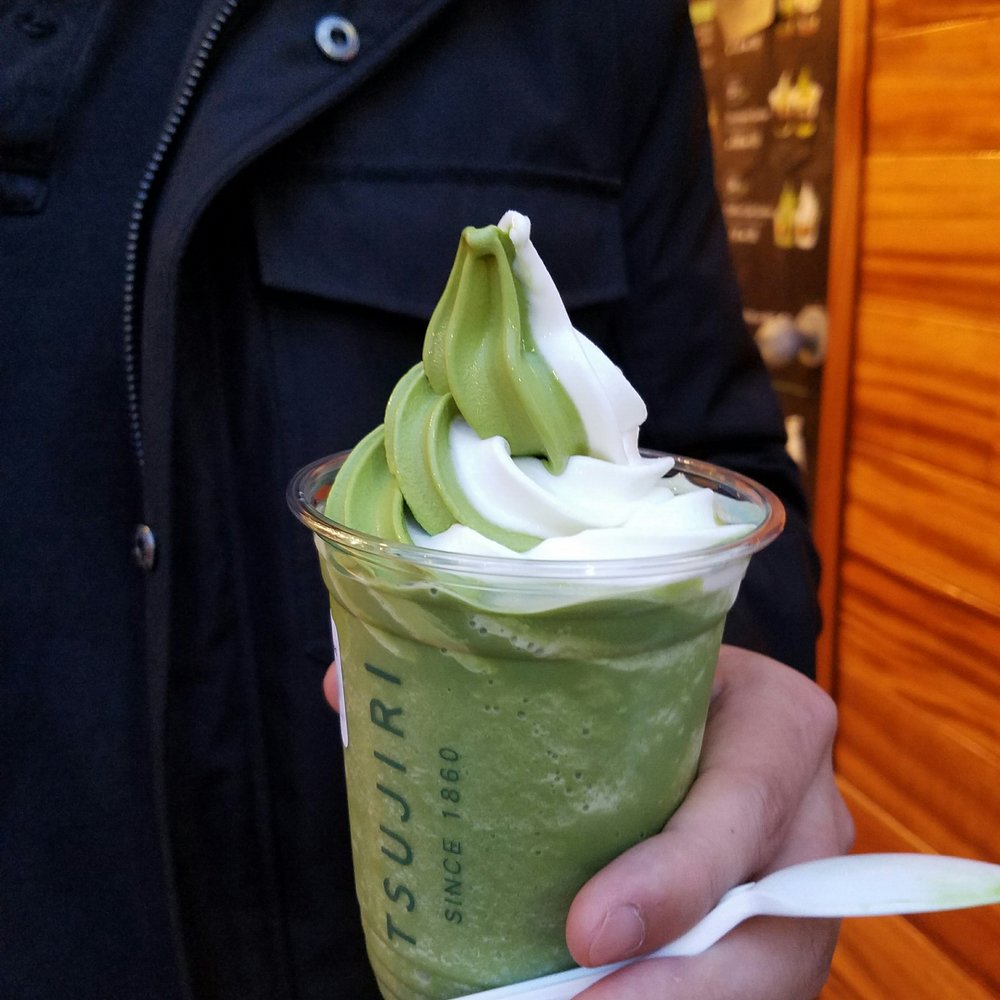 Tsujiri - Tsujiri float with matcha soft serve on top - Tea Rooms Near Me - Toronto, Ontario