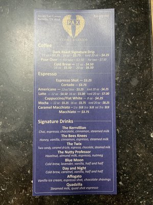 Menu photo 6 PAX Coffee & Goods Kerrville, TX