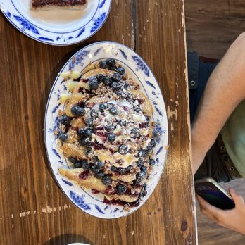 The Birch Door Cafe - Blueberry lemon cobbler French toast, sausage links - Breakfast & Brunch Near Me - Bellingham, Washington The Birch Door Cafe - Blueberry lemon cobbler French toast, sausage links - Breakfast & Brunch Near Me - Bellingham, Washington