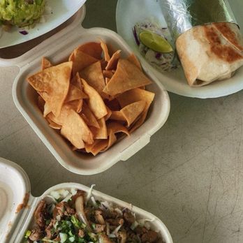 Taco Libre - Burrito bowl  California Burrito  Side of chips and guac - Mexican Near Me - Koloa, Hawaii