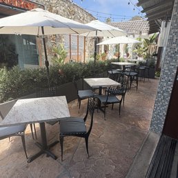 Outside patio seating Outside patio seating