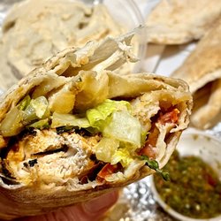 Chicken Kabab Wrap fresh grilled chicken lettuce tomato and Mayo?