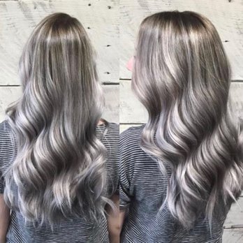 Wild Ivy Studio - Gray/silver balayage - Hair Extensions Near Me