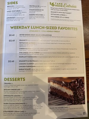Menu photo 1 Olive Garden Italian Restaurant Clackamas, OR Menu photo 1 Olive Garden Italian Restaurant Clackamas, OR
