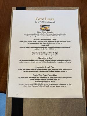 Menu photo 2 Café Luna Cambridge, MA Menu photo 2 Café Luna Cambridge, MA