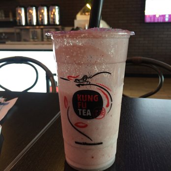 Kung Fu Tea - Strawberry milk slush - Coffee & Tea Near Me - Cypress, Texas Kung Fu Tea - Strawberry milk slush - Coffee & Tea Near Me - Cypress, Texas