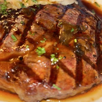 The Vault Restaurant - Ribeye steak in a Cabernet charred glaze - Cocktail Bars Near Me - Bakersfield, California
