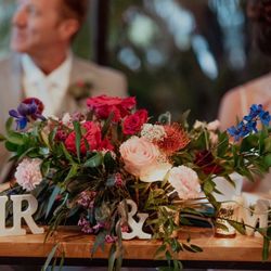 Barb's Coordination - Barb's decor made our sweetheart table even better than just flowers (mine) she provided lots of other items too!