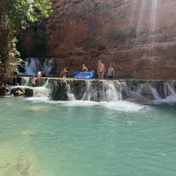 Beaver Falls - Folks swimming.