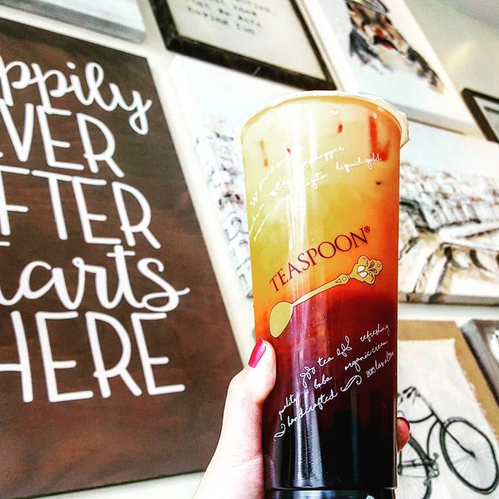 Teaspoon - Beautiful layering of the Thai tea with cream! - Desserts Near Me - San Francisco, California Teaspoon - Beautiful layering of the Thai tea with cream! - Desserts Near Me - San Francisco, California