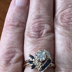 Black Rose Jewelry - Big glob of gold on the sapphire and two days later the stone fell out