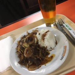 Pani Bär - Stir-fried Mongolian horse meat with onions.