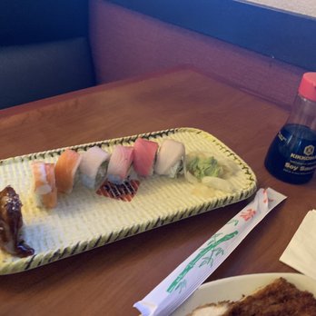 Sora Sushi - Rainbow Roll minus the shrimp roll-Wife faster than photographer for a taste! - Sushi Bars Near Me - Kelso, Washington