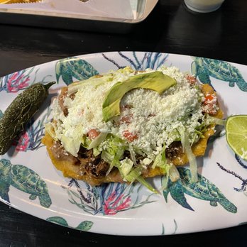 Tacos Del Chavo - Huarache with seasoned shredded beef - Mexican Near Me - Kennesaw, Georgia Tacos Del Chavo - Huarache with seasoned shredded beef - Mexican Near Me - Kennesaw, Georgia