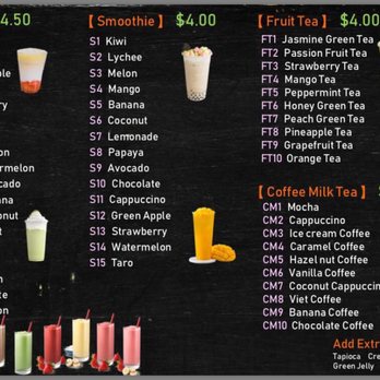 JuJu Tapioca - New Menu - Bubble Tea Near Me - Houston, Texas