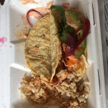Simple Cafe - Fish taco. The rice was burned and the fish tasted funny and it was $12 plus a 15% tip which we sort of were forced to pay. - New American Near Me - Ashland, Oregon