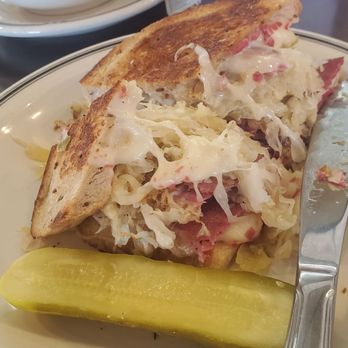 Langer's Delicatessen - It's much neater built but I cut my half into half. - Delis Near Me - Los Angeles, California Langer's Delicatessen - It's much neater built but I cut my half into half. - Delis Near Me - Los Angeles, California