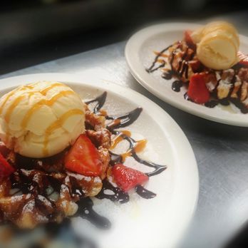 Copper Cricket Pub - Our take on a Waffle Sundae - Irish Near Me - Sanford, North Carolina Copper Cricket Pub - Our take on a Waffle Sundae - Irish Near Me - Sanford, North Carolina