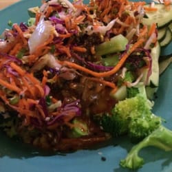 Laughing Planet - Korean BBQ bowl, after I'd take a few bites (e.g. presentation was definitely cleaner to start)