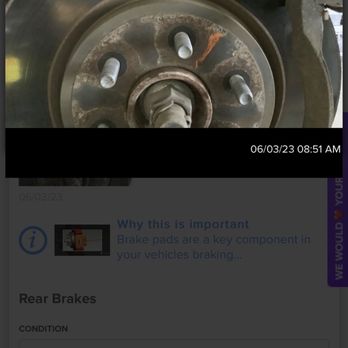 B & D Auto Repair - Front rotor before they supposedly turned it. - Auto Repair Near Me - Vista, California B & D Auto Repair - Front rotor before they supposedly turned it. - Auto Repair Near Me - Vista, California