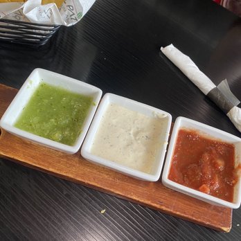 El Patron Cocina Mexicana - Green and red salsa and ranch dip - Tacos Near Me - Tulsa, Oklahoma El Patron Cocina Mexicana - Green and red salsa and ranch dip - Tacos Near Me - Tulsa, Oklahoma