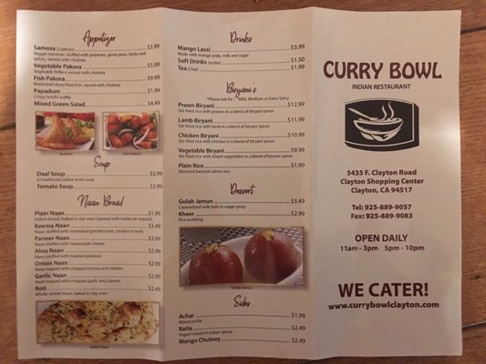 Menu photo 4 Curry Bowl Clayton, CA