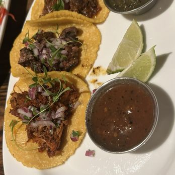 Miel de Agave - I ordered the carne asada, beef barbacoa which was my favorite and a pork one - Steakhouses Near Me - Chandler, Arizona Miel de Agave - I ordered the carne asada, beef barbacoa which was my favorite and a pork one - Steakhouses Near Me - Chandler, Arizona