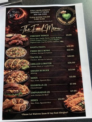 Menu photo 1 The Spot Ansonia, CT