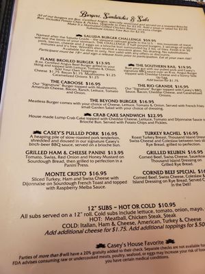 Menu photo 5 Casey Jones' Restaurant Ronks, PA
