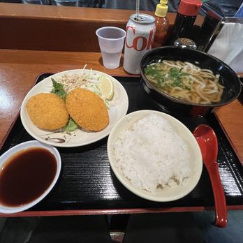 Udon St Marks - Potato croquette combo with hot udon soup. - Japanese Near Me - New York, New York