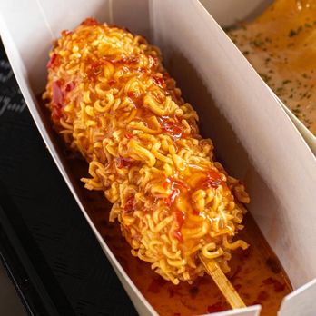 Seoul Stick - Ramyun Corn Dog (IG: @thebaoeats) - Fast Food Near Me - Chicago, Illinois Seoul Stick - Ramyun Corn Dog (IG: @thebaoeats) - Fast Food Near Me - Chicago, Illinois