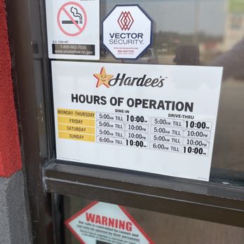 Hardee's - Hours 6/7/23 - Burgers Near Me - Sneads Ferry, North Carolina Hardee's - Hours 6/7/23 - Burgers Near Me - Sneads Ferry, North Carolina
