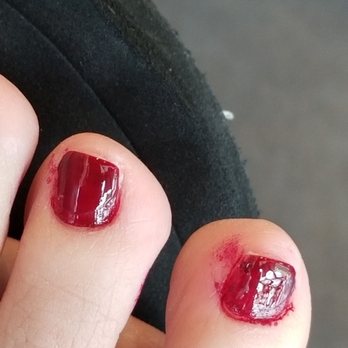 Megacare Nails & Spa - Right after I stepped out the salon..... again smudged uneven surfaces,,,, just horrible. Sad - Waxing Near Me - Arcadia, California