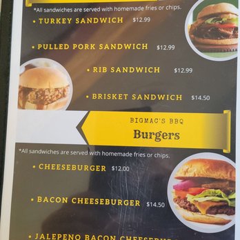 Big Mac's BBQ - Menu pg5 - Barbeque Near Me - Hope, Arkansas