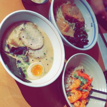 Strings Ramen- Hyde Park - Black garlic tonkotsu ramen, pork belly warm tsukemen, sashimi bowl - Ramen Near Me - Chicago, Illinois Strings Ramen- Hyde Park - Black garlic tonkotsu ramen, pork belly warm tsukemen, sashimi bowl - Ramen Near Me - Chicago, Illinois