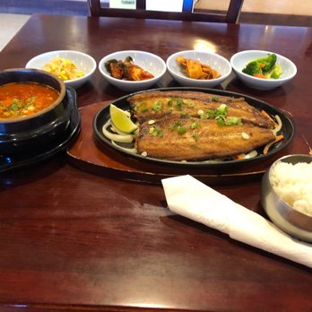 Ye Won - Mackerel with kimchi jigae soup and banchan. - Korean Near Me - Midlothian, Virginia