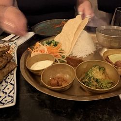 Bhatti Pasal - Bhatti pasal thali. Lamb, loved all the sides it comes with.