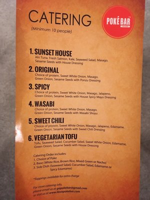 Menu photo 8 Poke Bar El Segundo, CA