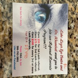 Lake Lazer Eye Center- Shabbir Khambati, MD - If you decide to get a surgery use this ID#