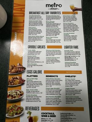 Menu photo 3 Metro Diner Casselberry, FL