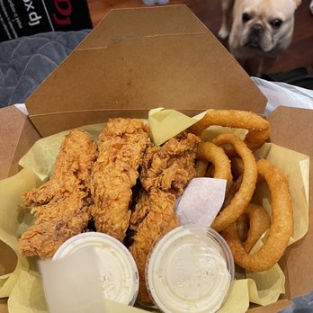 Wings N Stuff - 5 piece chicken tender with onion rings 2 ranch, and can soda. Frenchie is not included. - Chicken Wings Near Me - Los Angeles, California Wings N Stuff - 5 piece chicken tender with onion rings 2 ranch, and can soda. Frenchie is not included. - Chicken Wings Near Me - Los Angeles, California