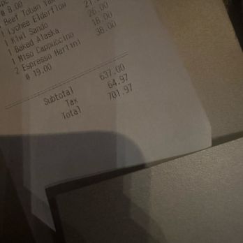Nobu - Price for the light chefs tasting, this included roughly 6 alcoholic beverages - Japanese Near Me - New Orleans, Louisiana Nobu - Price for the light chefs tasting, this included roughly 6 alcoholic beverages - Japanese Near Me - New Orleans, Louisiana