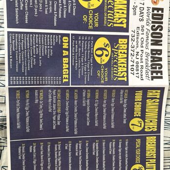 Edison Bagel - Menu - Bagels Near Me - Edison, New Jersey