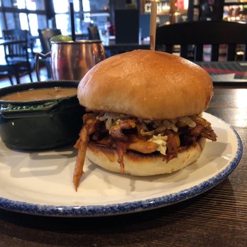Park Distillery - Rotisserie chicken s'wich with a side of chicken.l bacon soup - Canadian (New) Near Me - Banff, Alberta
