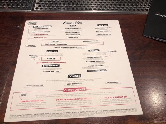 Menu photo 1 Burger & Lobster London, XGL Menu photo 1 Burger & Lobster London, XGL