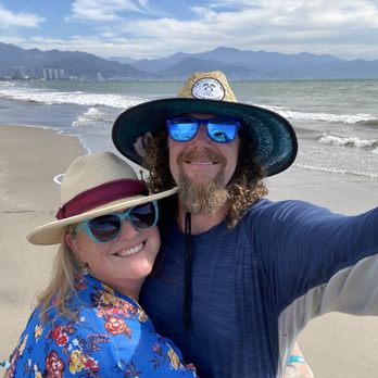 Velas Vallarta - My beautiful wife and I on the beach! - Hotels Near Me - Puerto Vallarta, JAL