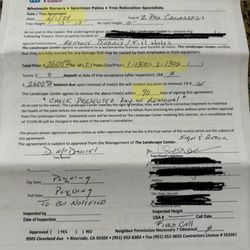 The Landscape Center - Signed contract that the company breached.