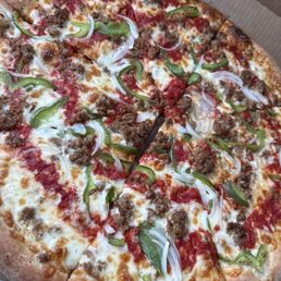 Italian sausage green onion onions sixteen inch.