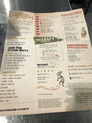 Menu photo 3 Southbound Tap House Savannah, GA