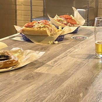 Pour Man's Brewing - My husband got a Hoagie and I got the egg roles. (Used this  photo because my husband had already dived in to his.) - Breweries Near Me - Ephrata, Pennsylvania